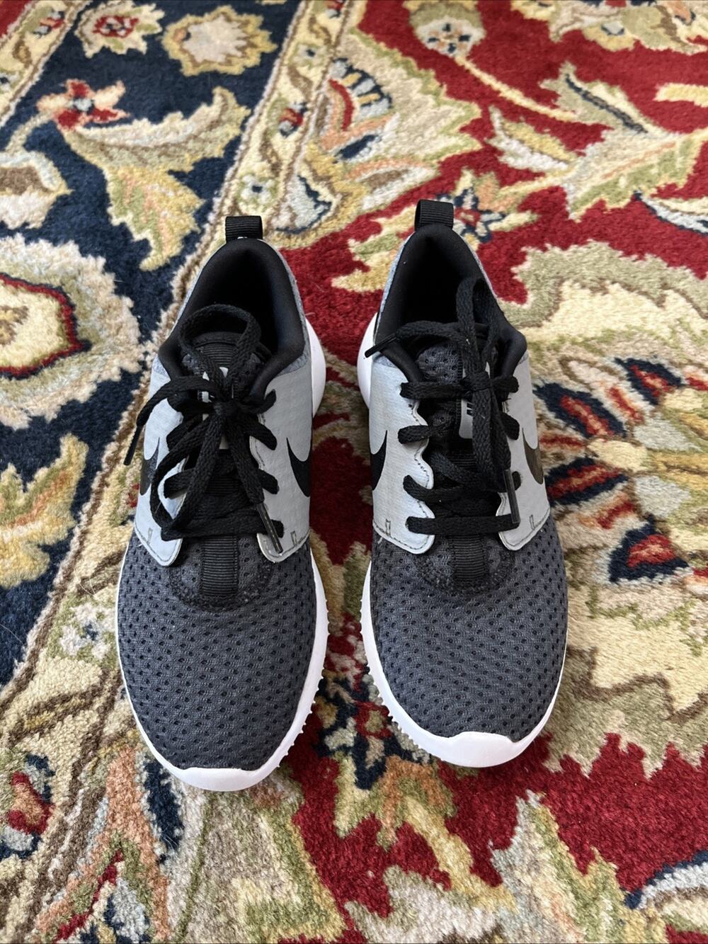 Nike Roshe Golf Shoes Youth 2 Shoe Grey Black Spikeless Sneaker Big Kid